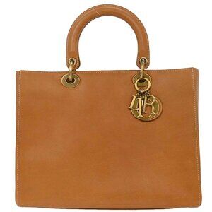 Christian Dior Brown Leather Lady Dior Handbag 05-MA-0023 177558